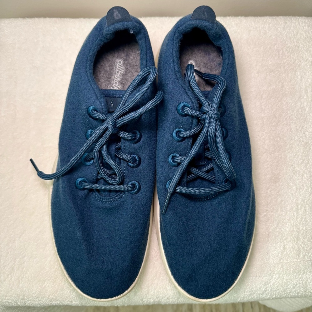 Allbirds Womens Wool Runner Mizzle Hazy Indigo Natural White Sole Size 11